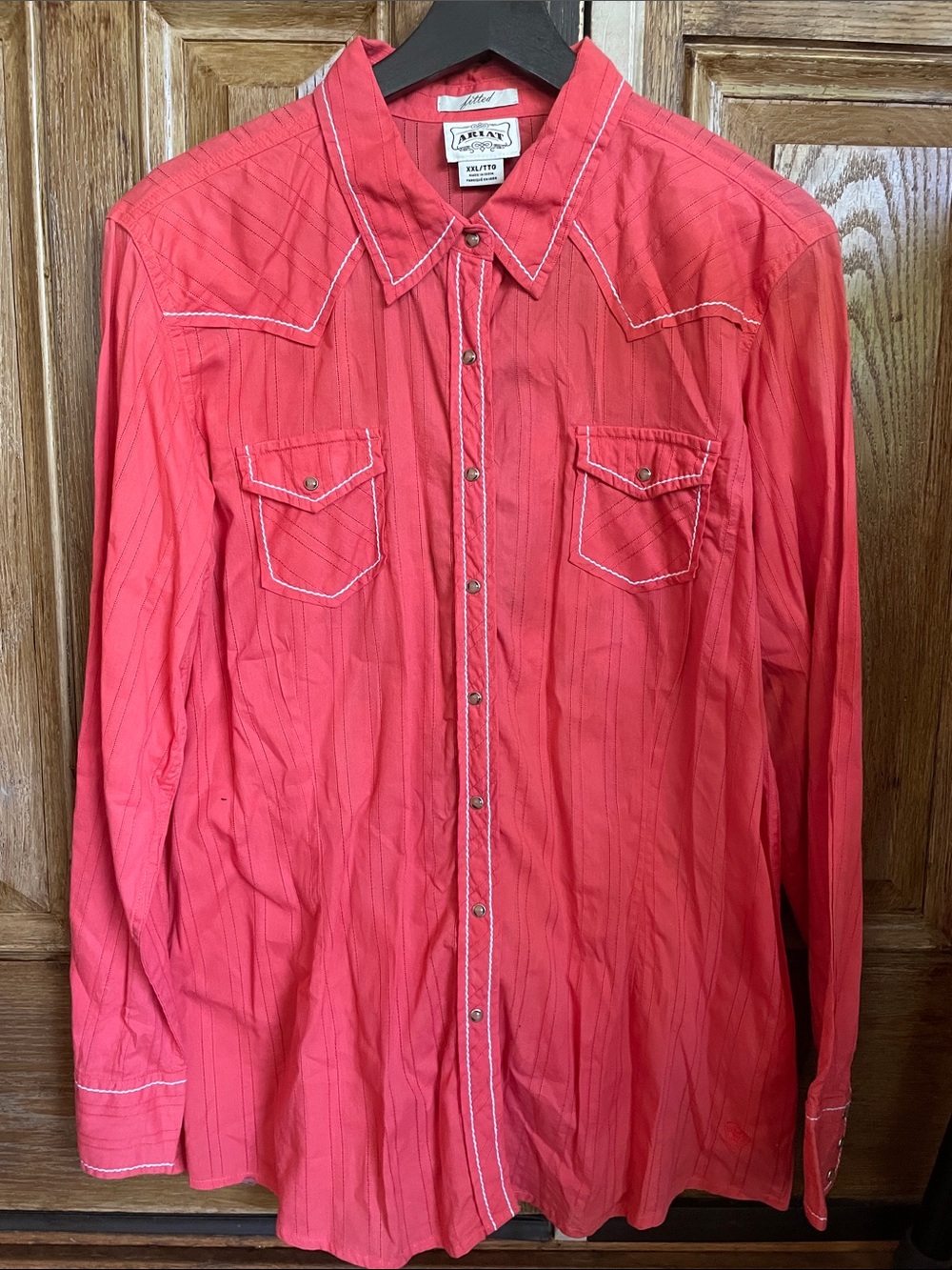 Ariat Women’s Coral-Red Western Button-Down Shirt
